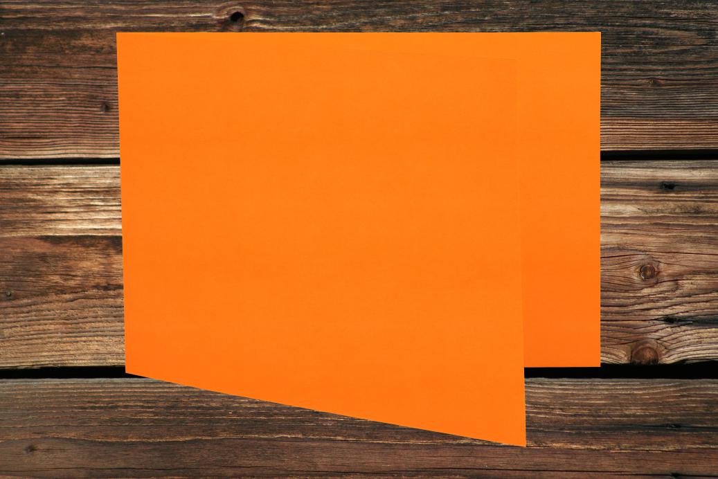 Klappkarten 110x170/340 mm langdoppelt Grellorange 230 g/qm